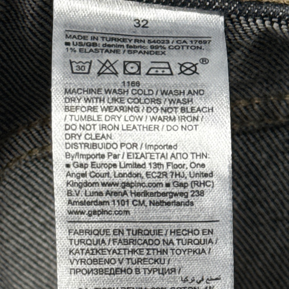 Banana Republic Jeans Mens 32x29 Black Rinse Wash Slim Stacked Bootcut - Picture 12 of 15